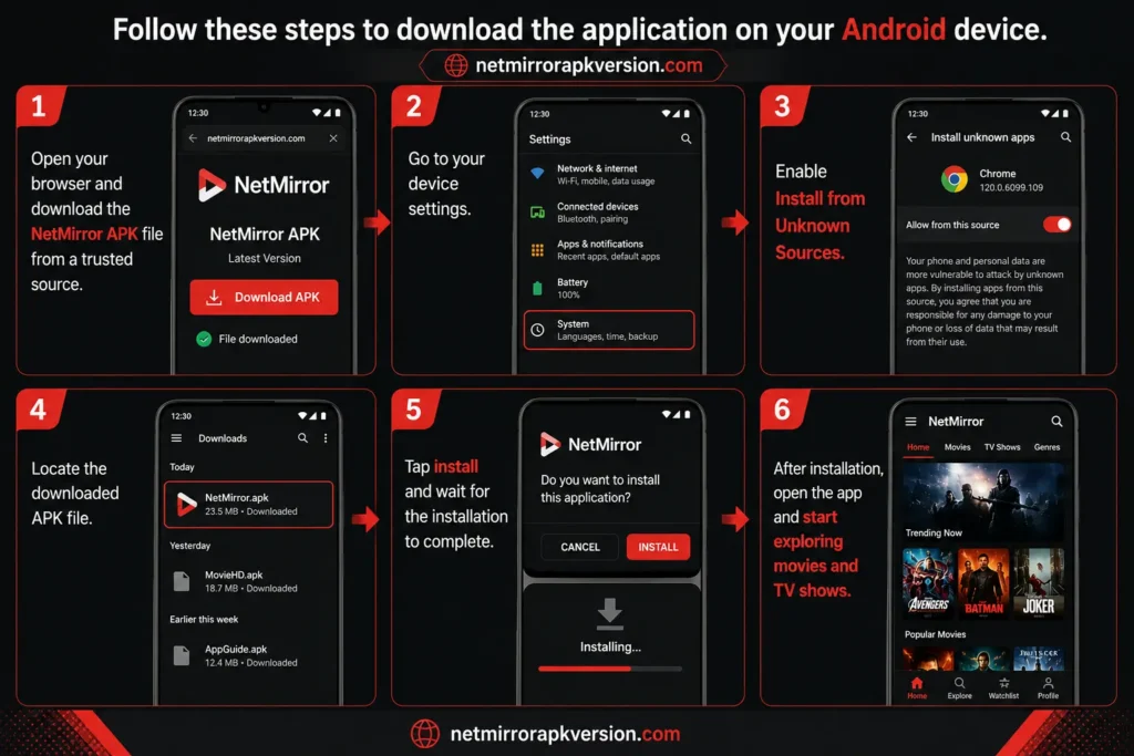How to install NetMirror APK on Android
